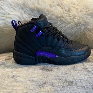 Air Jordan 12- RETRO -Dark Concord- Youth 4 Black & Purple - DH0905 005